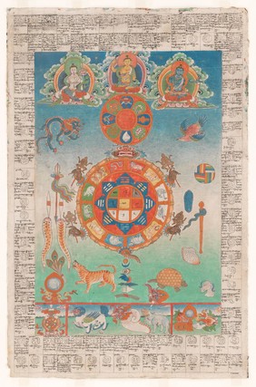 Or Tibetan 114 - Bloodletting chart, Tibet