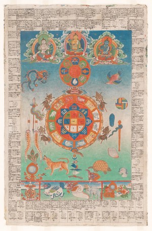 view Or Tibetan 114 - Bloodletting chart, Tibet