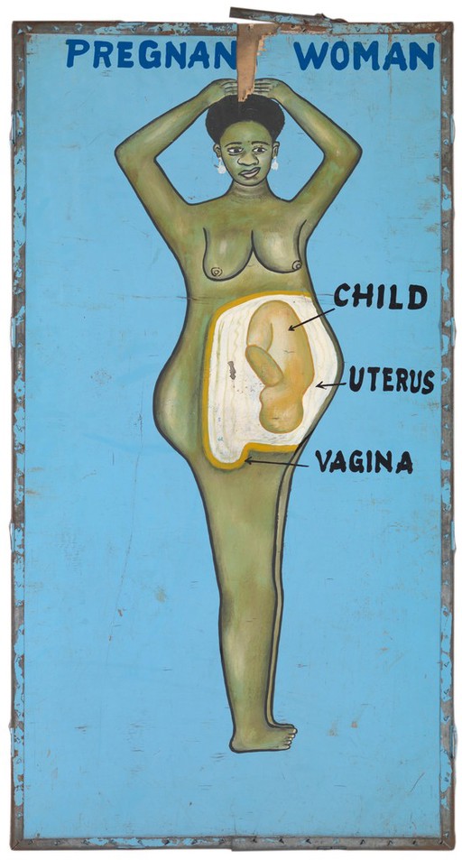 Pregnant woman, acrylic panel, 1990s