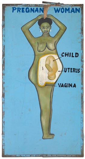 Disease and organs treated by a vodoo practitioner in Benin. Acrylic paintings, 199-.