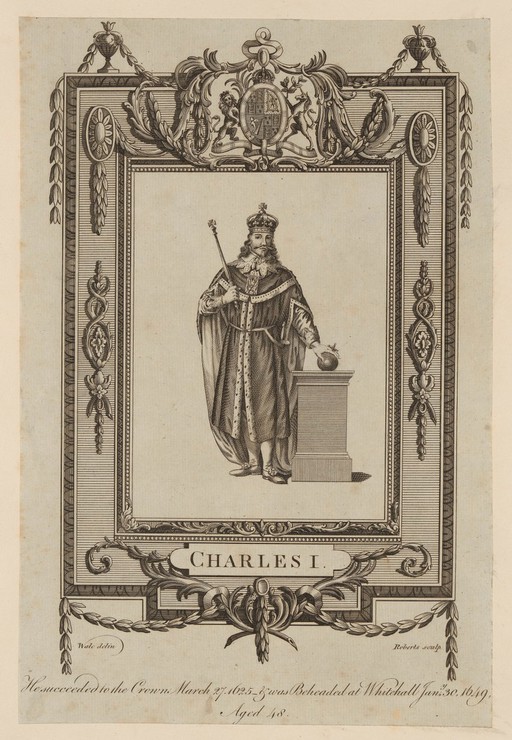 King Charles I. Engraving by H. Roberts after S. Wale.