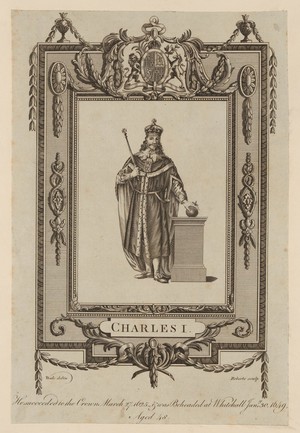 view King Charles I. Engraving by H. Roberts after S. Wale.