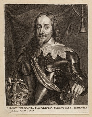 King Charles I. Engraving by J. Meyssens, 16--, after A. van Dyck.