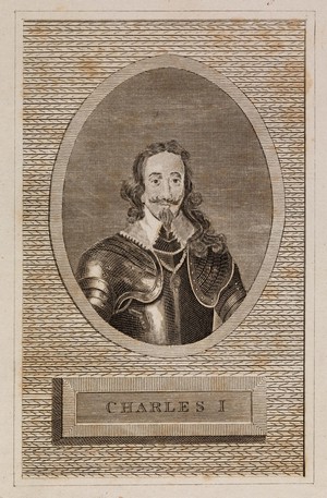 view King Charles I. Engraving after W. Dobson.