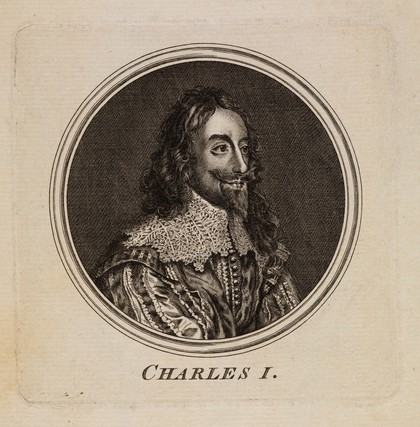 King Charles I. Engraving after A. van Dyck.