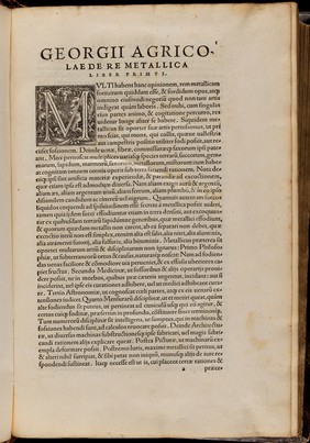 Preface I, De re metallica…1556