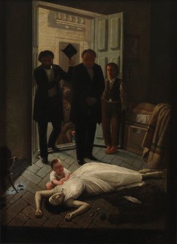 Yellow fever in Buenos Aires, 1871. Oil painting by Juan Manuel Blanes.
