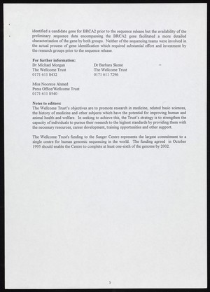 view Wellcome Trust press release about sequencing data, page 3/3