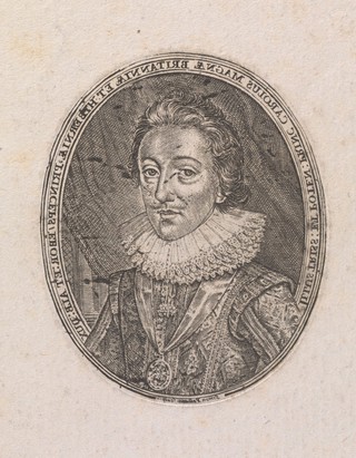 King Charles I as Prince of Wales, on horseback. Engraving by S. de Passe, 1616.