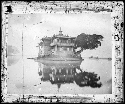 Jinshan Temple, River Min, Fukien province, China. Photograph by John Thomson, 1870/1871.