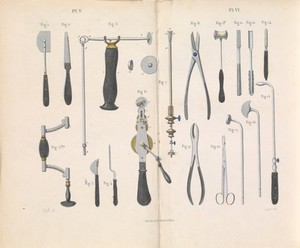 view Plate V-VI, Surgical instruments used for resection surgery.