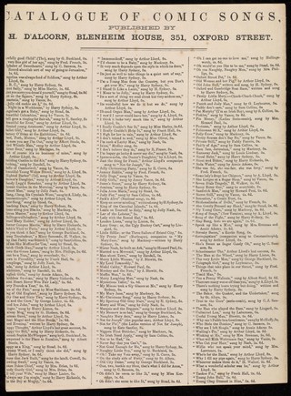 Oversize ephemera : Medical songs 2.