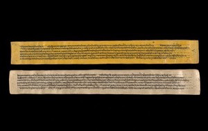 view A copy of the tantric work Nihsvasatattvasamhita transcribed by Bauddhaesevita Vajracarya for Dr Paira Mall (1874 - 1957) in Katmandu, Nepal, c. 1912, from a palm-leaf manuscript.