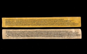 view A copy of the tantric work Nihsvasatattvasamhita transcribed by Bauddhaesevita Vajracarya for Dr Paira Mall (1874 - 1957) in Katmandu, Nepal, c. 1912, from a palm-leaf manuscript.