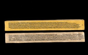 view A copy of the tantric work Nihsvasatattvasamhita transcribed by Bauddhaesevita Vajracarya for Dr Paira Mall (1874 - 1957) in Katmandu, Nepal, c. 1912, from a palm-leaf manuscript.