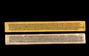 view A copy of the tantric work Nihsvasatattvasamhita transcribed by Bauddhaesevita Vajracarya for Dr Paira Mall (1874 - 1957) in Katmandu, Nepal, c. 1912, from a palm-leaf manuscript.