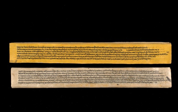 A copy of the tantric work Nihsvasatattvasamhita transcribed by Bauddhaesevita Vajracarya for Dr Paira Mall (1874 - 1957) in Katmandu, Nepal, c. 1912, from a palm-leaf manuscript.