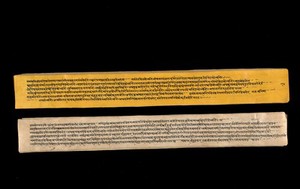 view A copy of the tantric work Nihsvasatattvasamhita transcribed by Bauddhaesevita Vajracarya for Dr Paira Mall (1874 - 1957) in Katmandu, Nepal, c. 1912, from a palm-leaf manuscript.