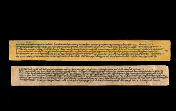 A copy of the tantric work Nihsvasatattvasamhita transcribed by Bauddhaesevita Vajracarya for Dr Paira Mall (1874 - 1957) in Katmandu, Nepal, c. 1912, from a palm-leaf manuscript.