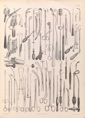 Plate 76. Surgical instruments - female reproductive organs.