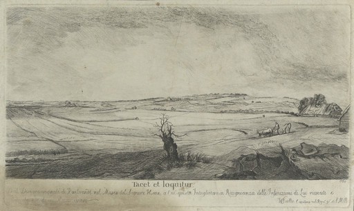 A Dutch landscape. Etching by W. Baillie, 1760.