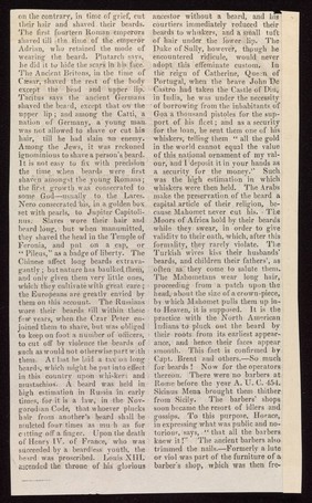 The Nic-nac; or, Literary cabinet. No.158, Saturday, January 7, 1826. Vol. IV. Beards.