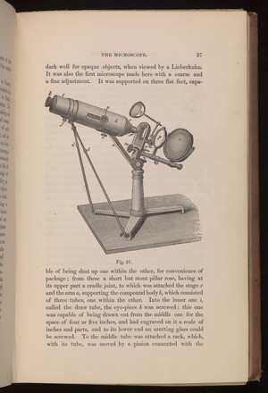 view Illustration of Lister's microscope.