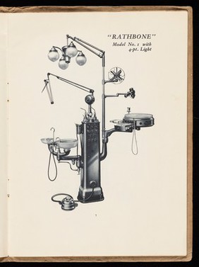 'Rathbone' dental unit. Manufacturer's catalogue, 1933.