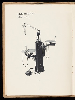 'Rathbone' dental unit. Manufacturer's catalogue, 1933.