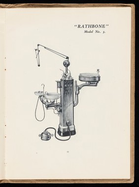 'Rathbone' dental unit. Manufacturer's catalogue, 1933.