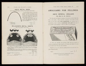 view Manufacturer's catalogue for dental metals & fillings, 1908.