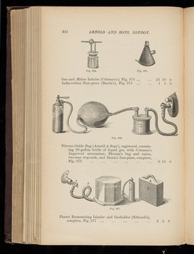 Catalogue of surgical instruments. Arnold and Sons, 1885