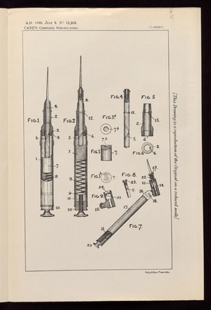 view Patent for dental syringes, 1897.