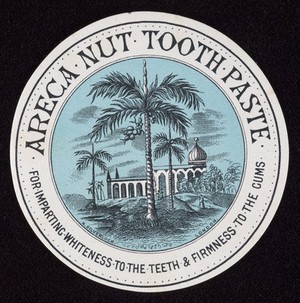 view Label for Areca nut tooth paste, 1900-1910?