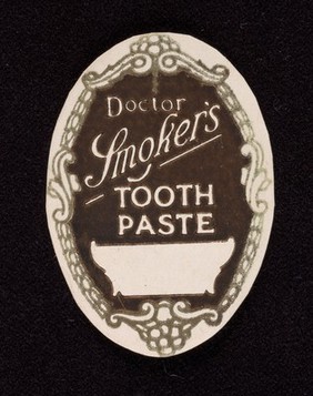 Doctor Smoker's tooth paste. Between 1895 and 1910?
