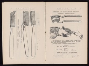 view "Inside" and "Outside" tooth brushes, 1908.