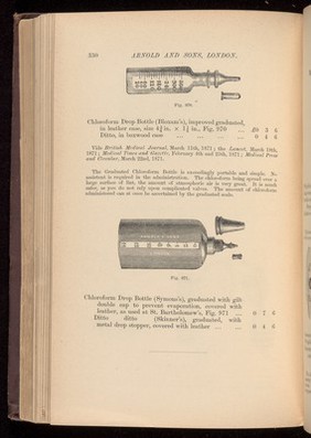 Chloroform Drop Bottles. Manufacturer's catalogue, p. 330.