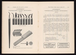 view Dental instruments, manufacturer's catalogue, 1908.