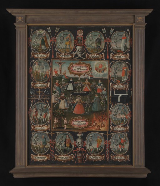 The dance of death. Oil painting.