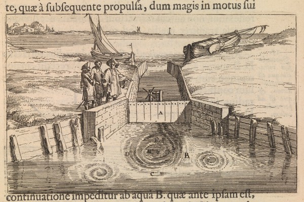 A group of men discussing a levee.