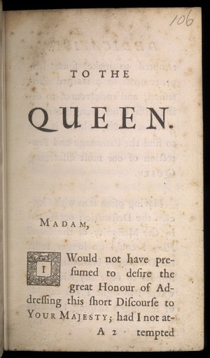 view Dedication to the Queen. 1728.