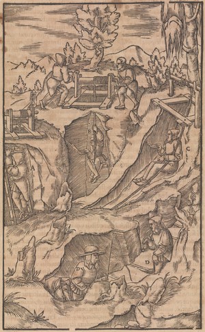 view De re metallica libri XII. Georg Agricola, 1556.