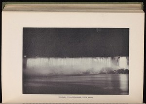 view Niagra Falls Flooded with Light. 