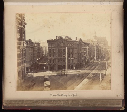 The New York Times building, New York City. Photograph, ca. 1880.