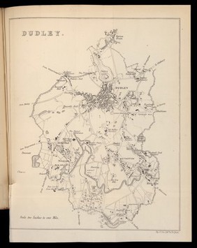 Parish map of Dudley, 1852.