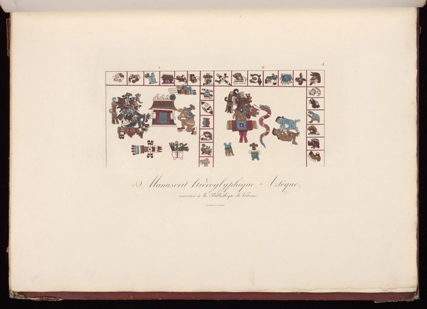 Manuscrit hieroglyphique Azteque