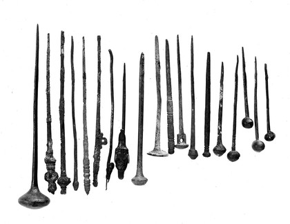 A set of 19 Roman hairpins