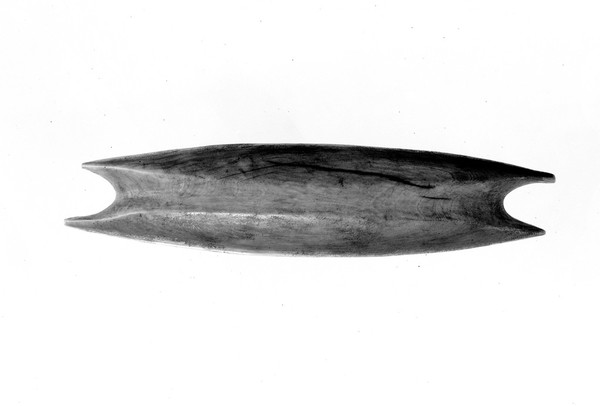 Piece of bone used for artificial deformation of the ear lobe