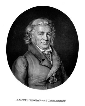 Portrait of Samuel Thomas von Sommering [1755 - 1830], physician, anatomist, anthropologist, paleontologist and inventor, who discovered the macula in the retina of the human eye.