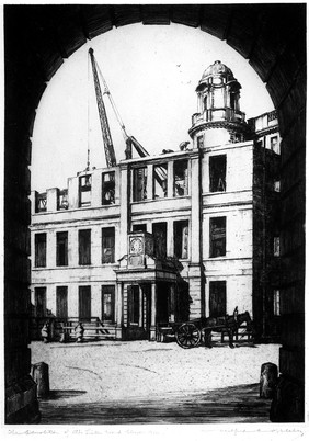 Demolition of the Lister Ward, Royal Infirmary, Glasgow